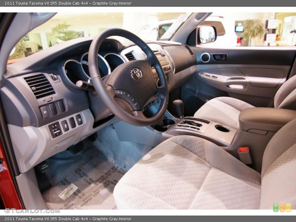 Graphite Gray Interior Photo for the 2011 Toyota Tacoma V6 SR5 Double Cab 4x4 #44895330