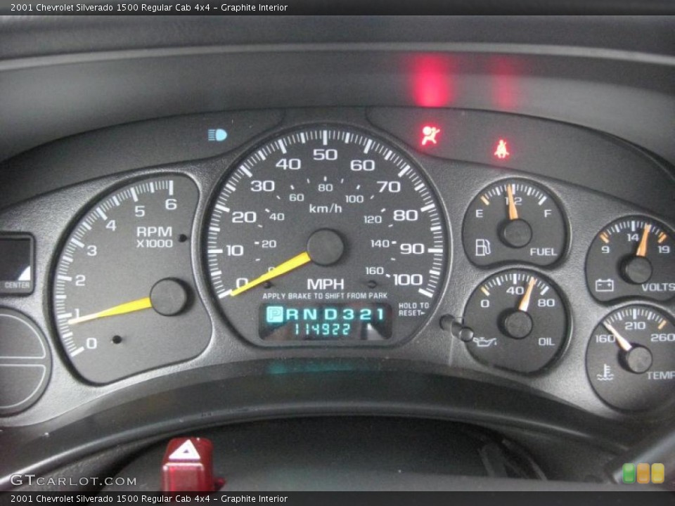Graphite Interior Gauges for the 2001 Chevrolet Silverado 1500 Regular Cab 4x4 #44895614