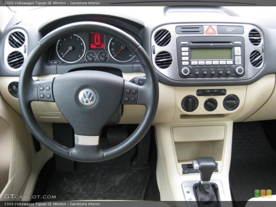 Sandstone Interior Dashboard for the 2009 Volkswagen Tiguan SE 4Motion #44896062