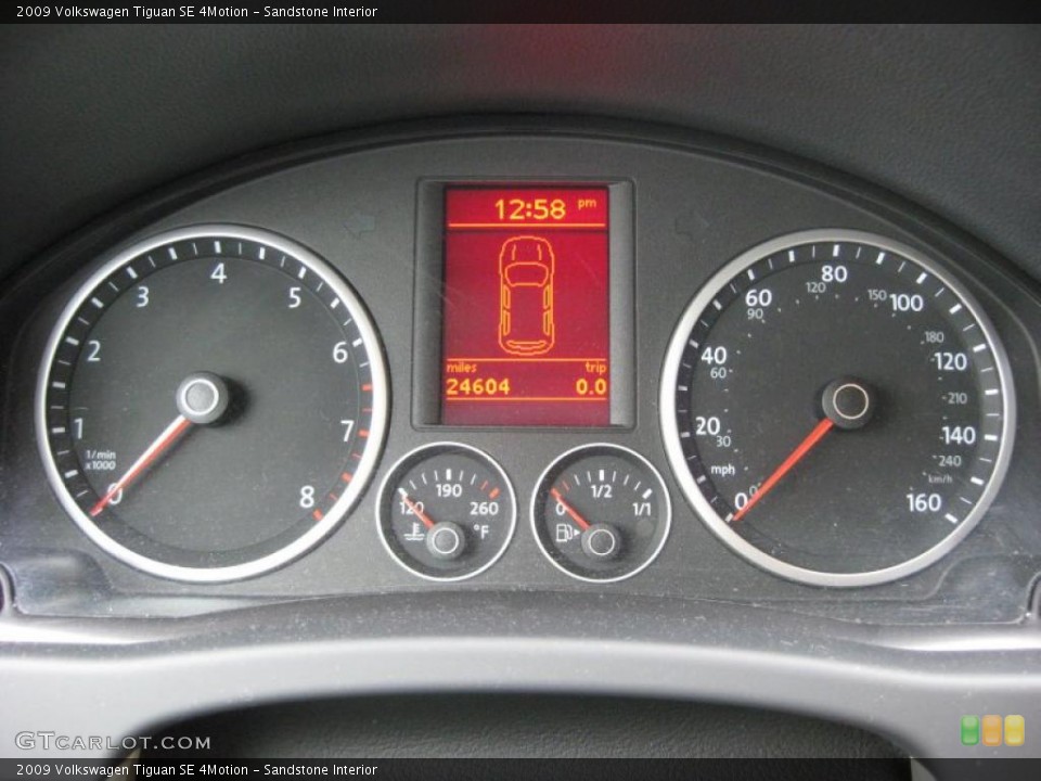 Sandstone Interior Gauges for the 2009 Volkswagen Tiguan SE 4Motion #44896130