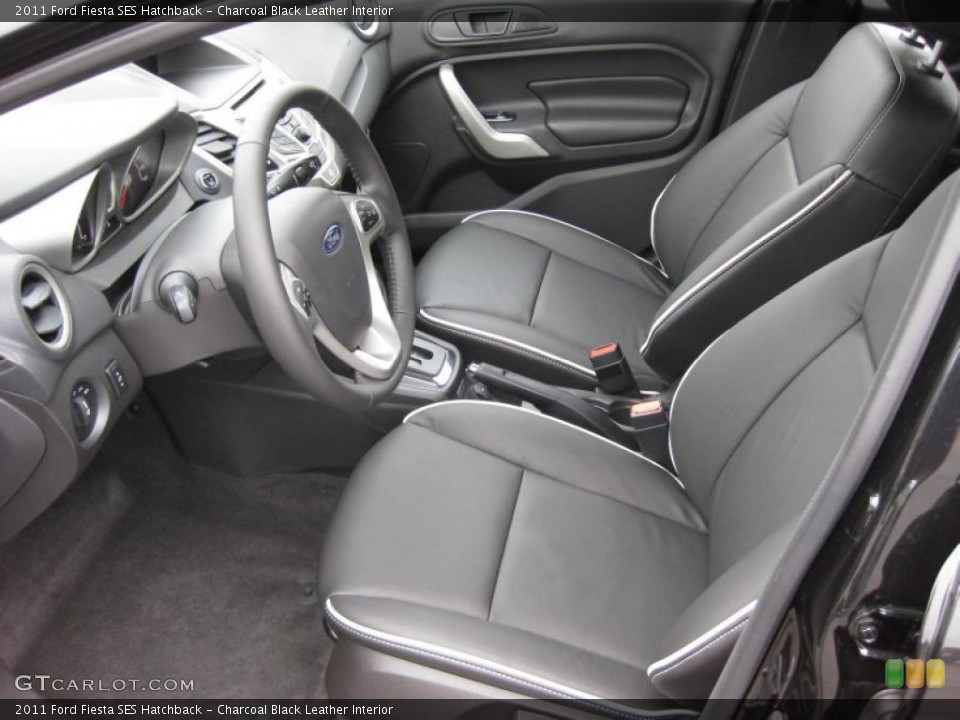 Charcoal Black Leather Interior Photo for the 2011 Ford Fiesta SES Hatchback #44896705