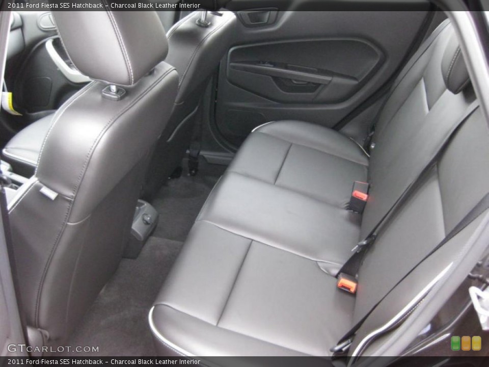 Charcoal Black Leather Interior Photo for the 2011 Ford Fiesta SES Hatchback #44896750