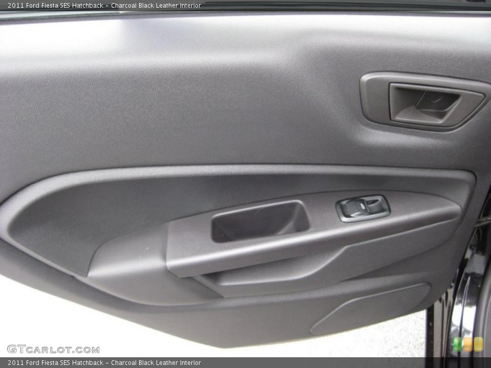 Charcoal Black Leather Interior Door Panel for the 2011 Ford Fiesta SES Hatchback #44896784
