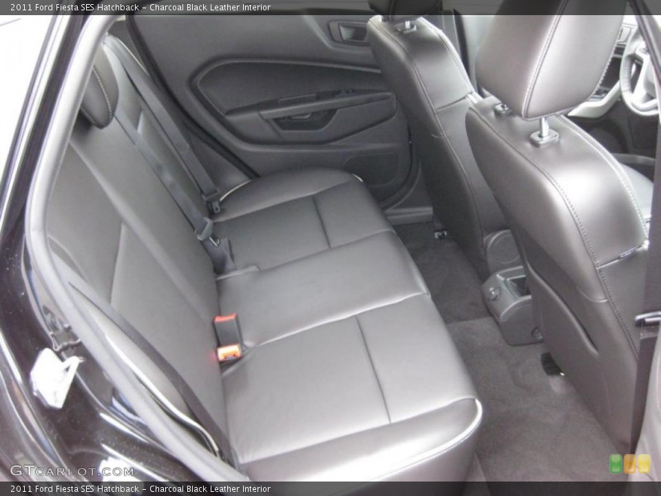 Charcoal Black Leather Interior Photo for the 2011 Ford Fiesta SES Hatchback #44896849