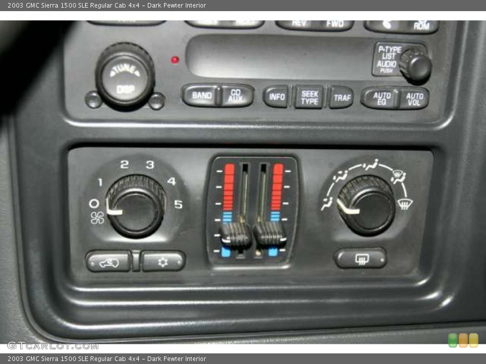 Dark Pewter Interior Controls for the 2003 GMC Sierra 1500 SLE Regular Cab 4x4 #44896935