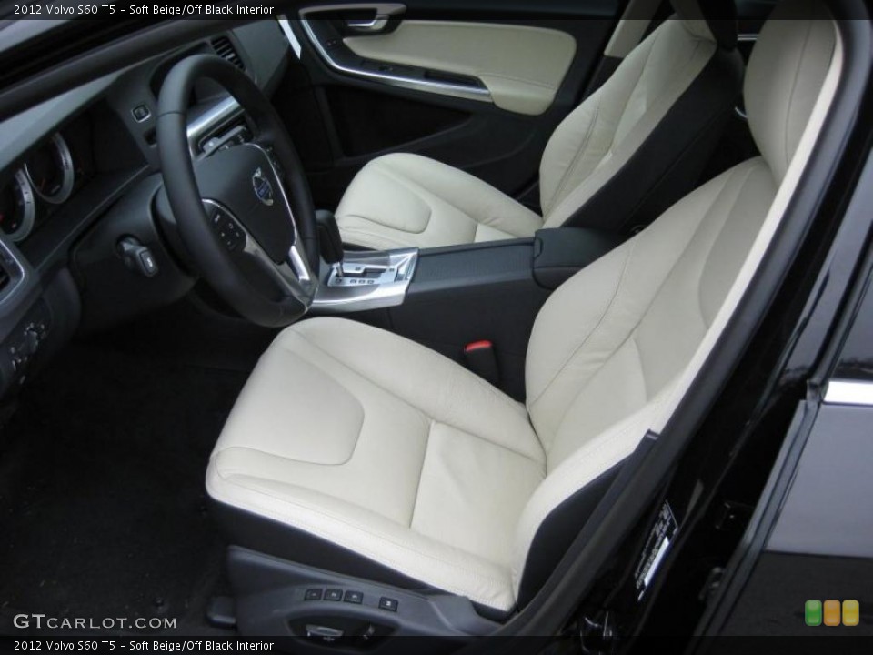 Soft Beige/Off Black Interior Photo for the 2012 Volvo S60 T5 #44897162