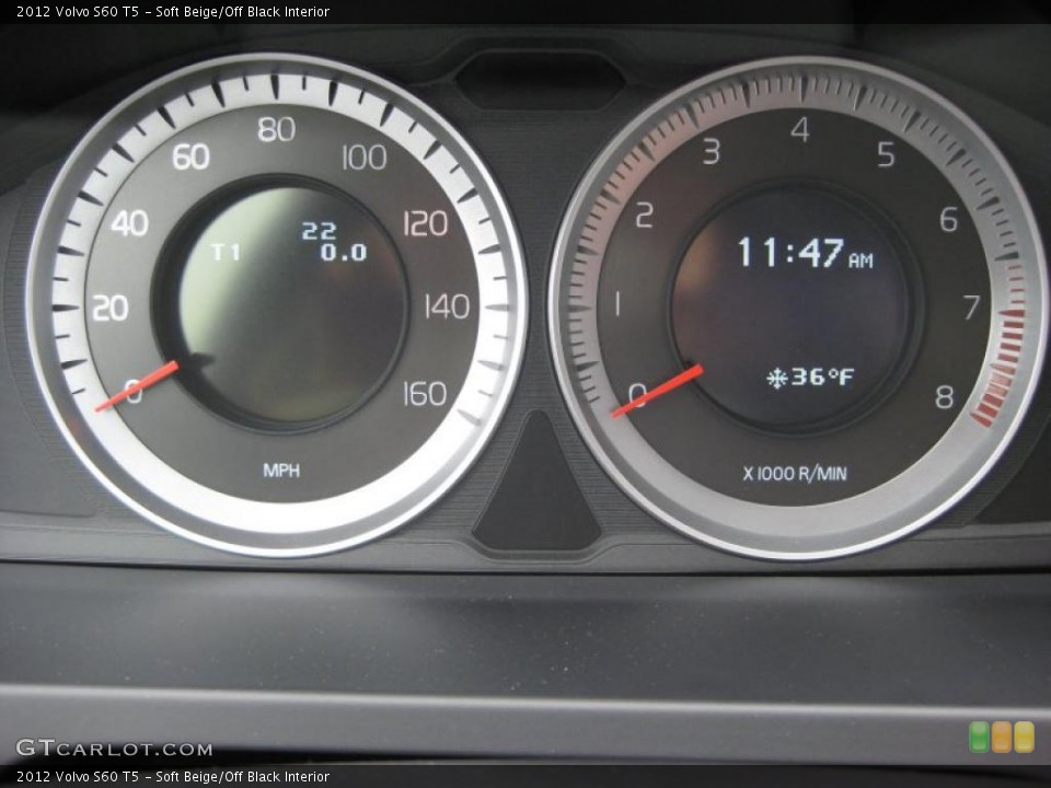 Soft Beige/Off Black Interior Gauges for the 2012 Volvo S60 T5 #44897418