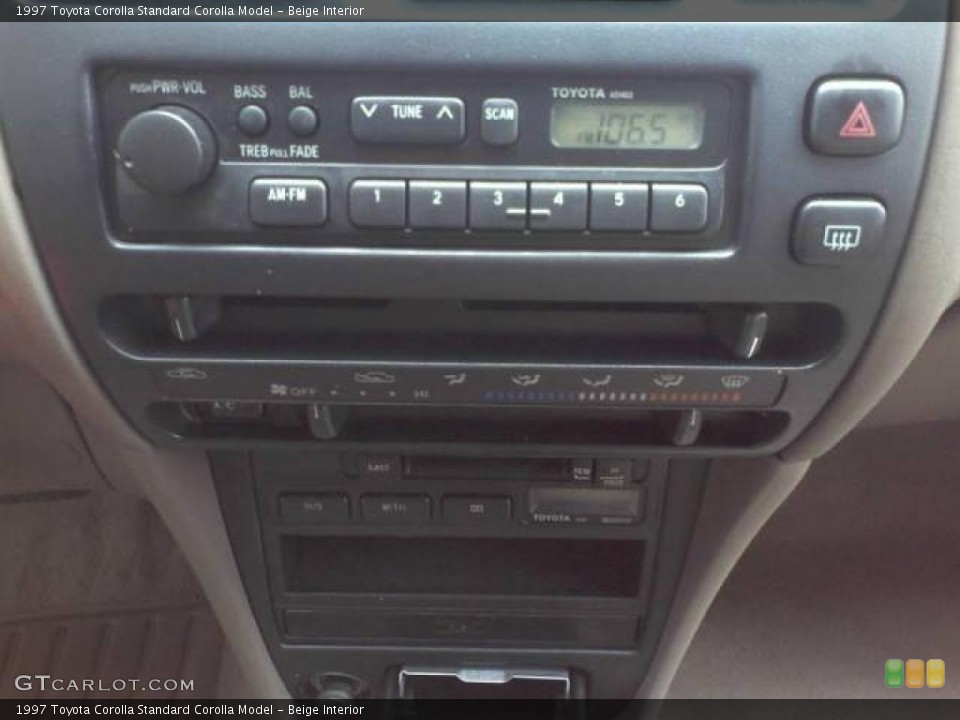 Beige Interior Controls for the 1997 Toyota Corolla  #44897450