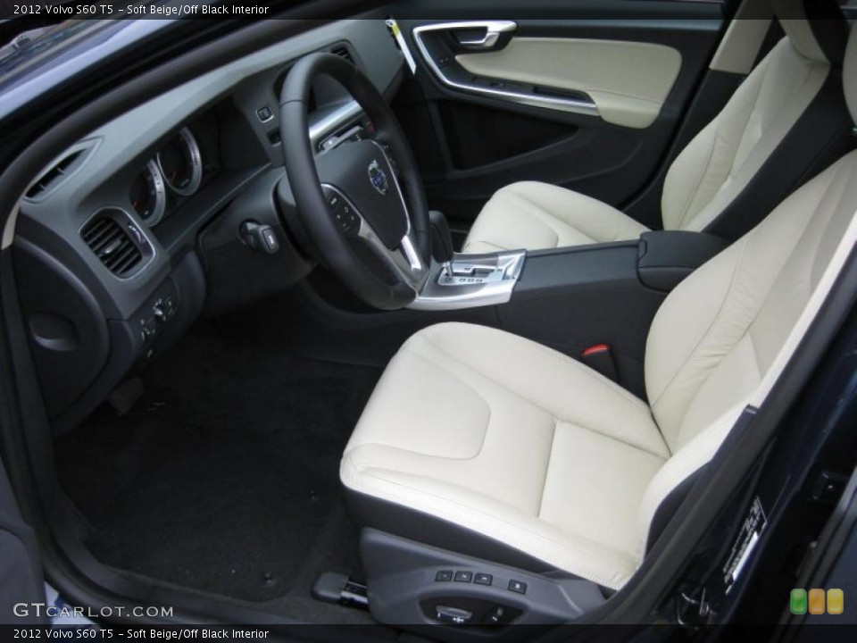Soft Beige/Off Black Interior Photo for the 2012 Volvo S60 T5 #44897634
