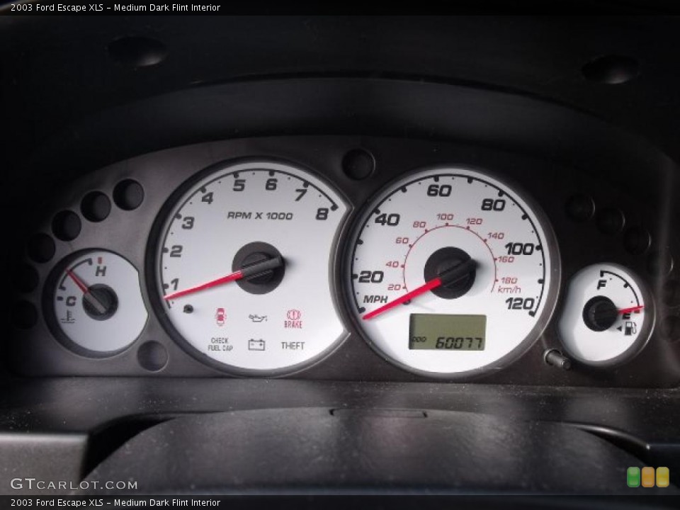 Medium Dark Flint Interior Gauges for the 2003 Ford Escape XLS #44912535