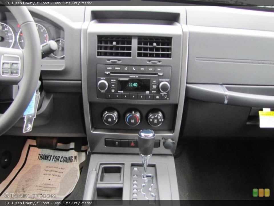 Dark Slate Gray Interior Controls for the 2011 Jeep Liberty Jet Sport #44912887