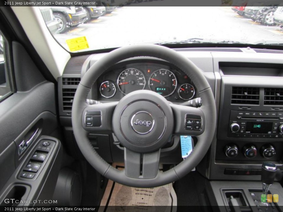 Dark Slate Gray Interior Steering Wheel for the 2011 Jeep Liberty Jet Sport #44912903