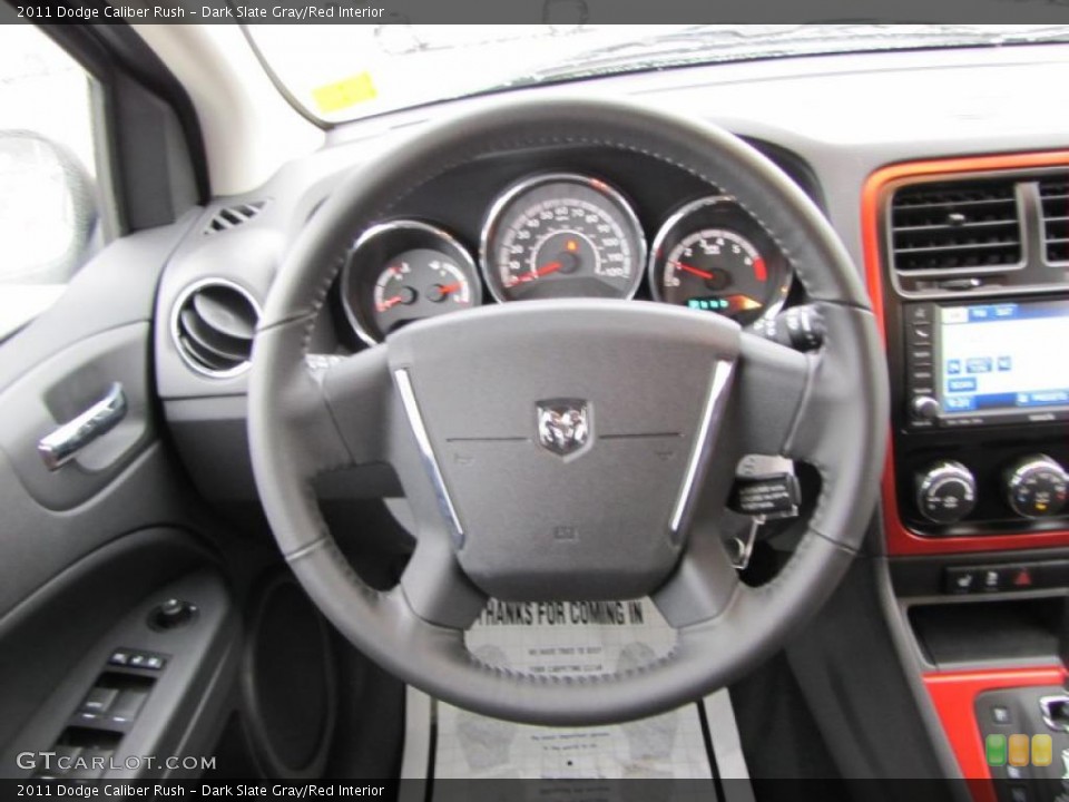 Dark Slate Gray/Red Interior Steering Wheel for the 2011 Dodge Caliber Rush #44913183