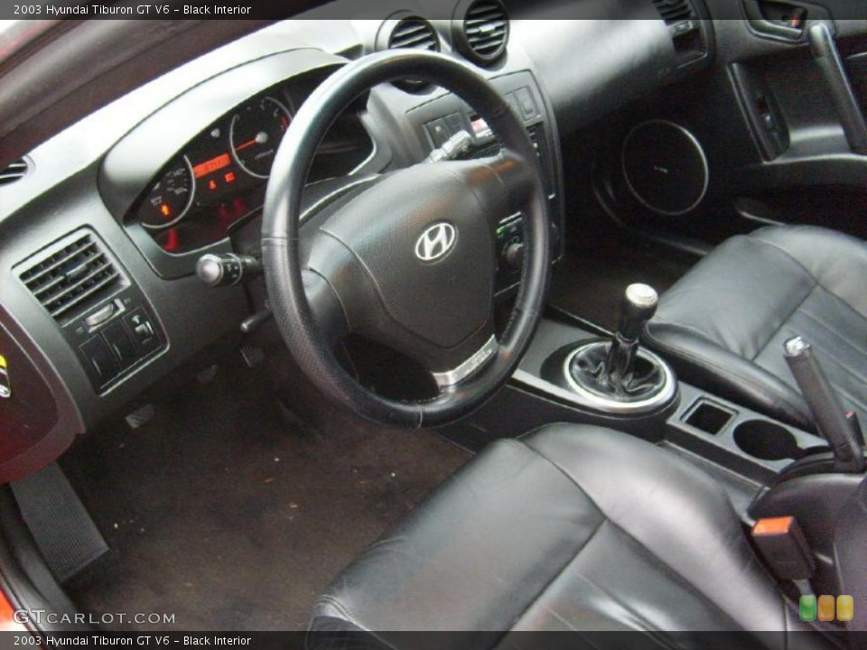 Black Interior Photo for the 2003 Hyundai Tiburon GT V6 #44913648