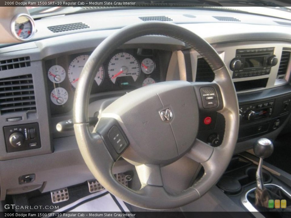 Medium Slate Gray Interior Steering Wheel for the 2006 Dodge Ram 1500 SRT-10 Regular Cab #44916284