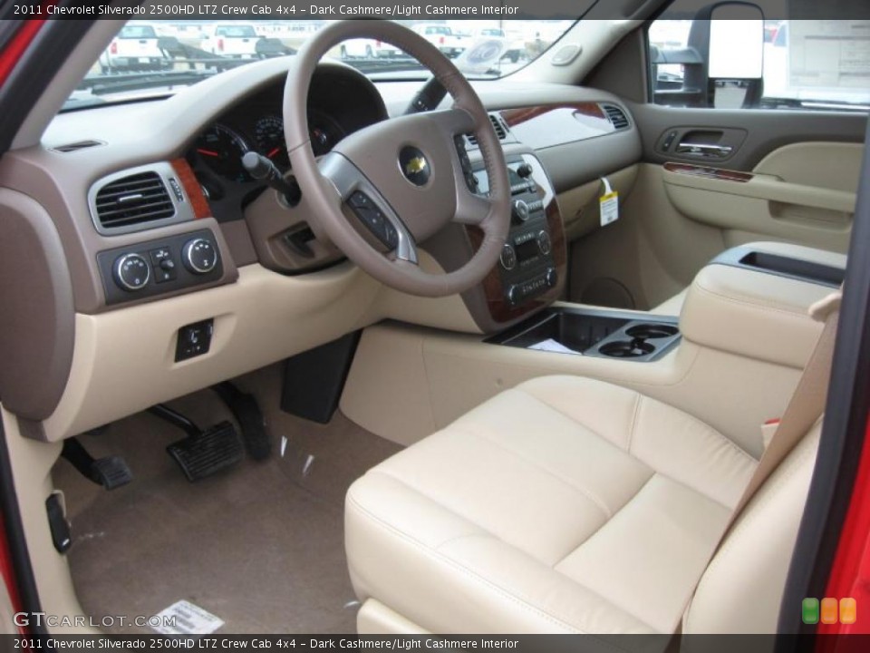 Dark Cashmere/Light Cashmere Interior Photo for the 2011 Chevrolet Silverado 2500HD LTZ Crew Cab 4x4 #44918040