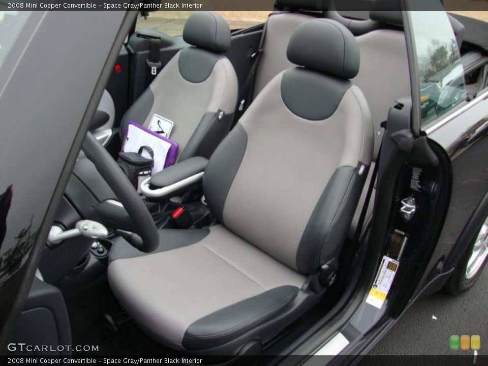 Space Gray/Panther Black Interior Photo for the 2008 Mini Cooper Convertible #44918588