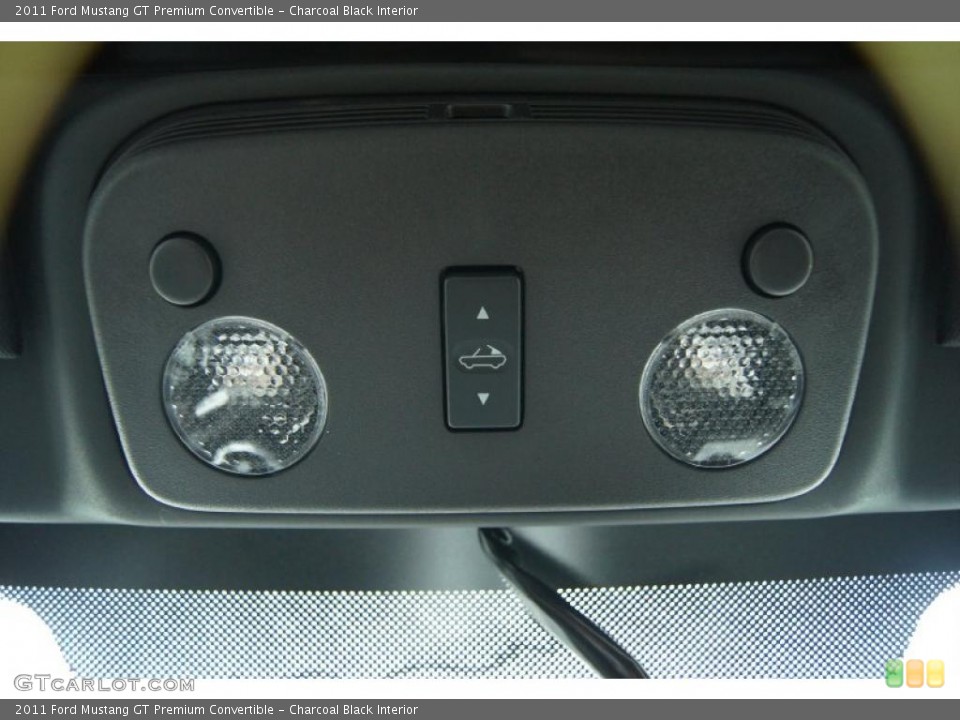 Charcoal Black Interior Controls for the 2011 Ford Mustang GT Premium Convertible #44919872