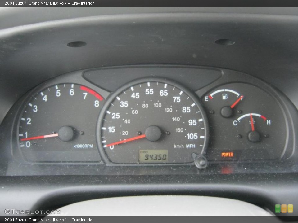 Gray Interior Gauges for the 2001 Suzuki Grand Vitara JLX 4x4 #44920800