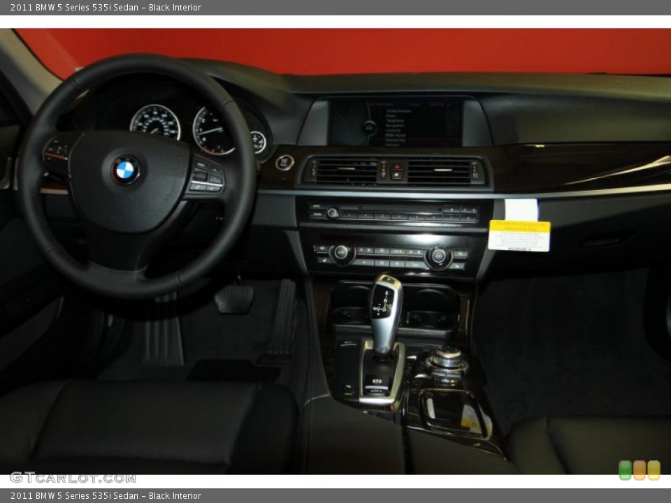 Black Interior Dashboard for the 2011 BMW 5 Series 535i Sedan #44920992