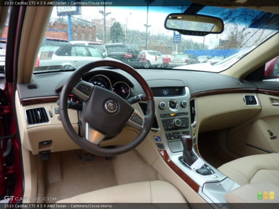 Cashmere/Cocoa Interior Dashboard for the 2010 Cadillac CTS 4 3.6 AWD Sedan #44924028