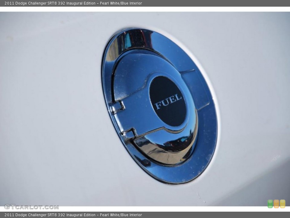 Pearl White/Blue Interior Controls for the 2011 Dodge Challenger SRT8 392 Inaugural Edition #44924048