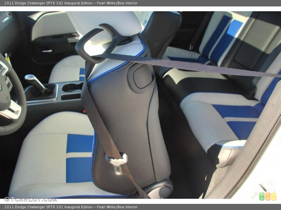 Pearl White/Blue Interior Photo for the 2011 Dodge Challenger SRT8 392 Inaugural Edition #44924132