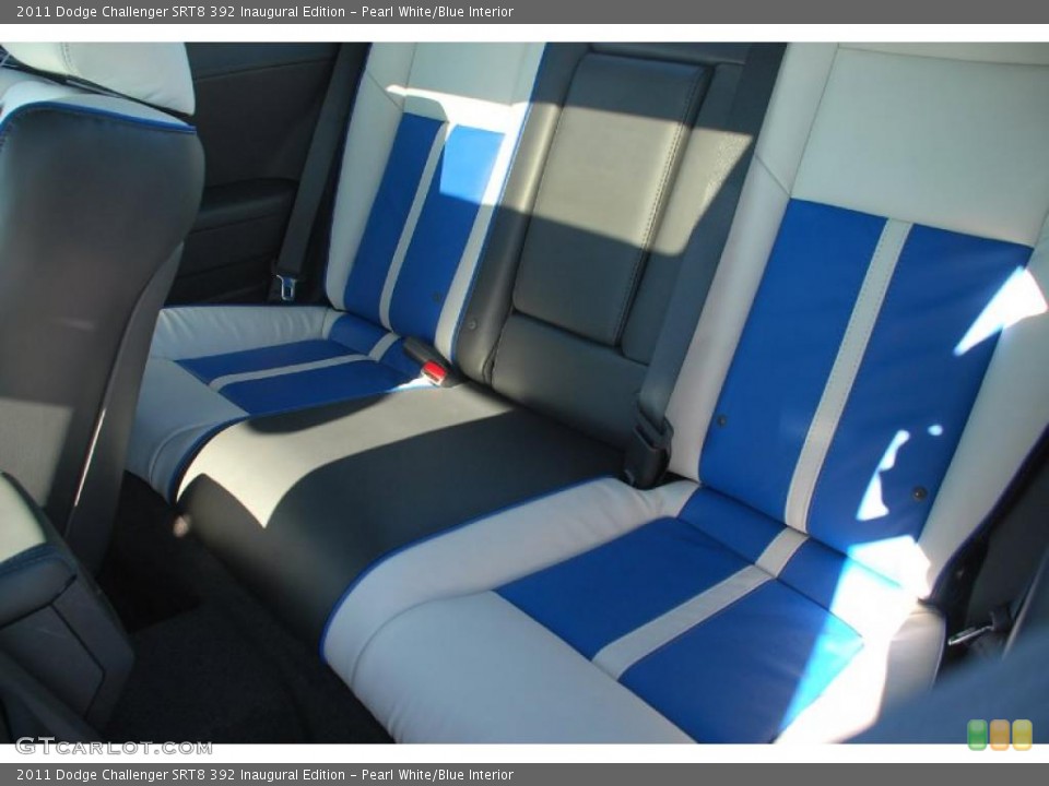 Pearl White/Blue Interior Photo for the 2011 Dodge Challenger SRT8 392 Inaugural Edition #44924148