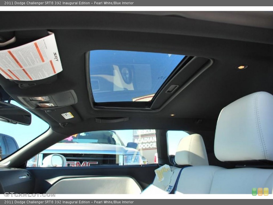 Pearl White/Blue Interior Sunroof for the 2011 Dodge Challenger SRT8 392 Inaugural Edition #44924200
