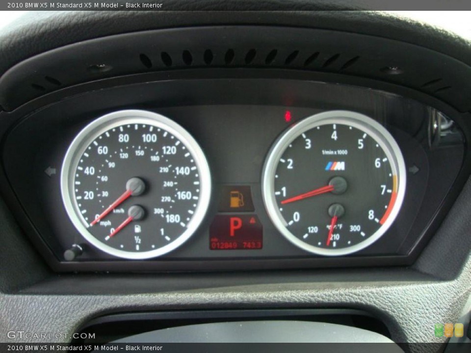 Black Interior Gauges for the 2010 BMW X5 M  #44929023