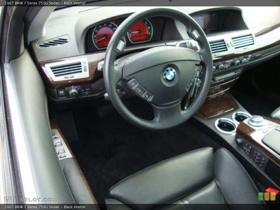 Black Interior Photo for the 2007 BMW 7 Series 750Li Sedan #44929348