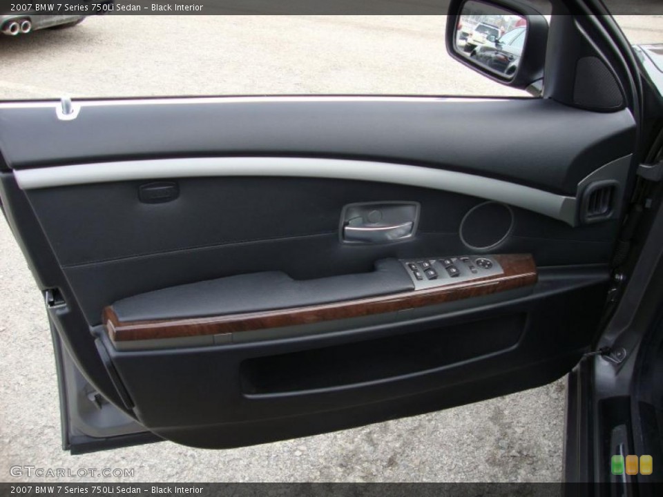 Black Interior Door Panel for the 2007 BMW 7 Series 750Li Sedan #44929376