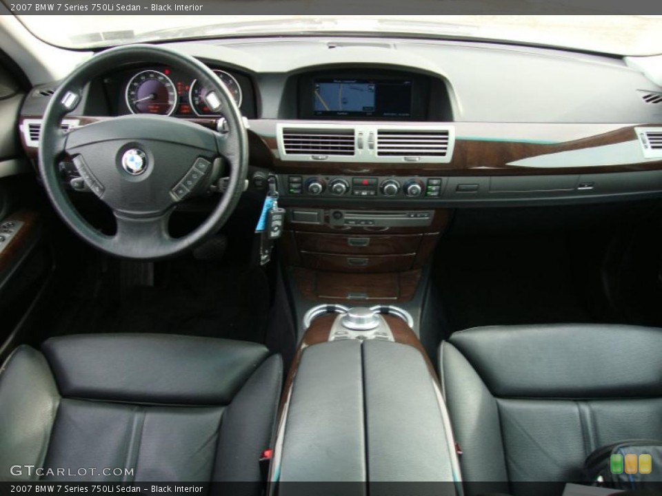 Black Interior Dashboard for the 2007 BMW 7 Series 750Li Sedan #44929593