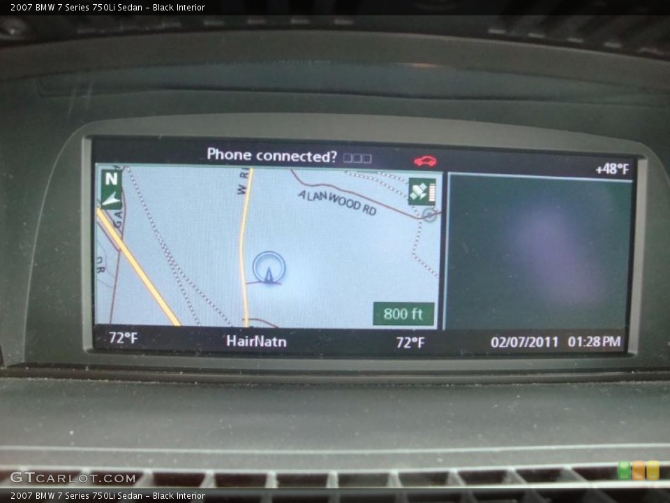 Black Interior Navigation for the 2007 BMW 7 Series 750Li Sedan #44929833