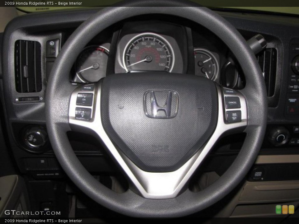 Beige Interior Steering Wheel for the 2009 Honda Ridgeline RTS #44932865