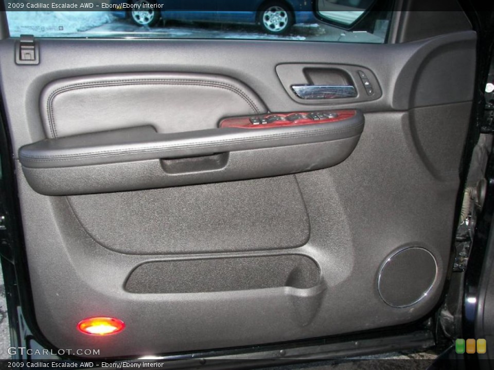 Ebony/Ebony Interior Door Panel for the 2009 Cadillac Escalade AWD #44933761
