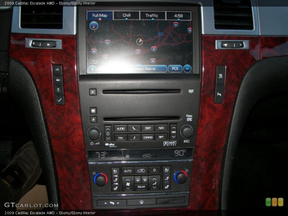 Ebony/Ebony Interior Controls for the 2009 Cadillac Escalade AWD #44933813