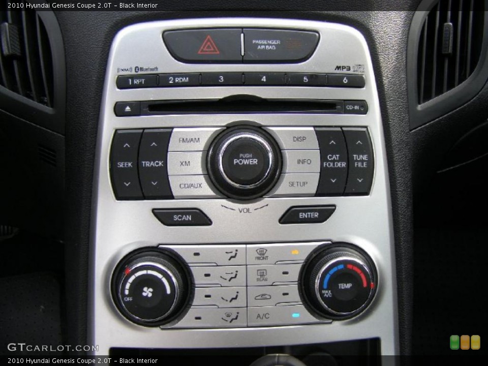 Black Interior Controls for the 2010 Hyundai Genesis Coupe 2.0T #44935085