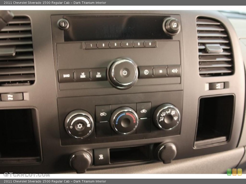 Dark Titanium Interior Controls for the 2011 Chevrolet Silverado 1500 Regular Cab #44936033