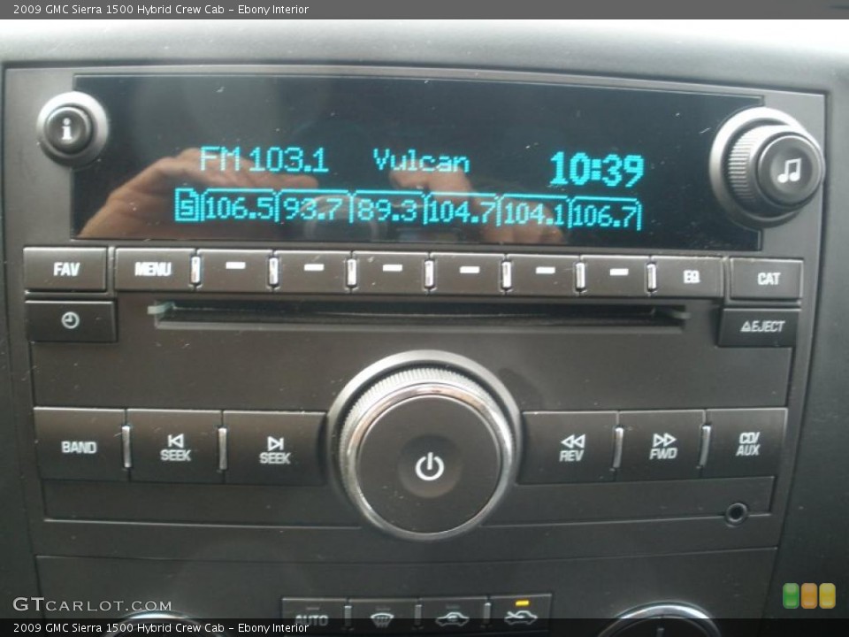 Ebony Interior Controls for the 2009 GMC Sierra 1500 Hybrid Crew Cab #44940025