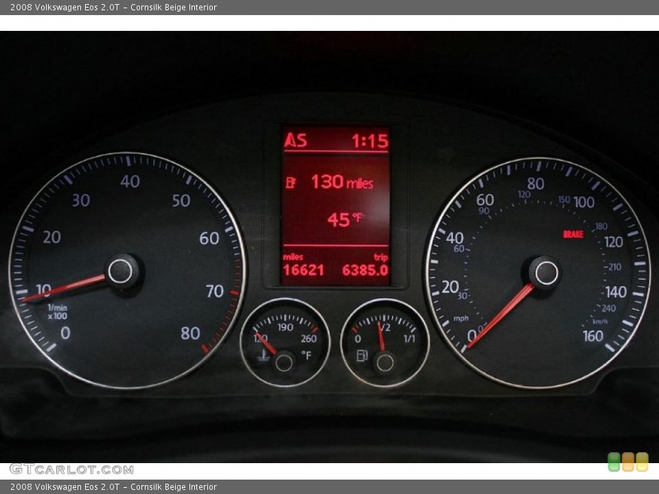 Cornsilk Beige Interior Gauges for the 2008 Volkswagen Eos 2.0T #44940273