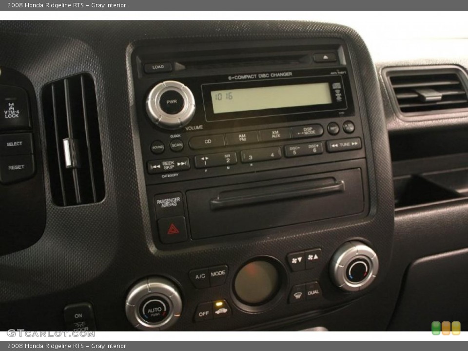 Gray Interior Controls for the 2008 Honda Ridgeline RTS #44940997