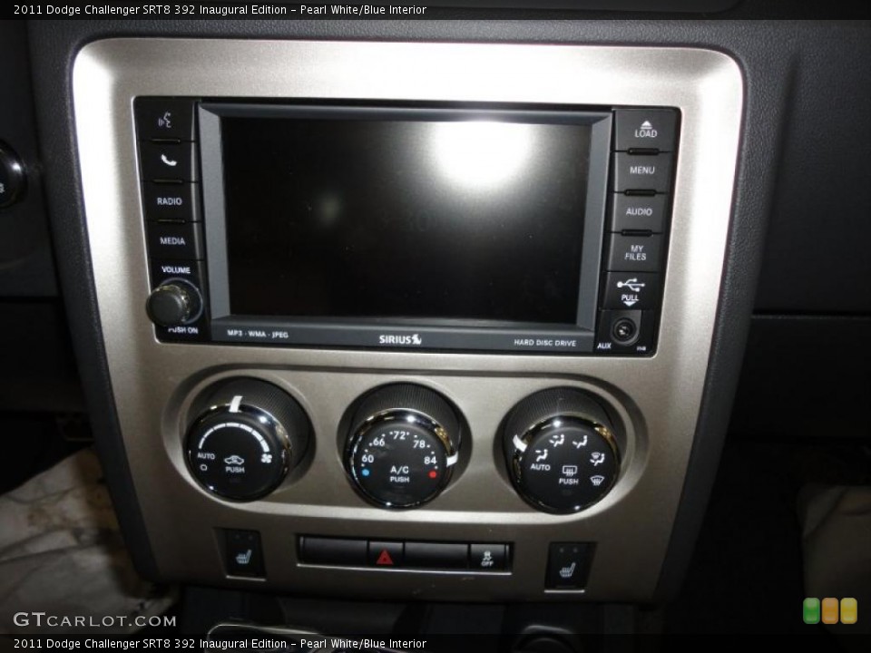 Pearl White/Blue Interior Controls for the 2011 Dodge Challenger SRT8 392 Inaugural Edition #44941893