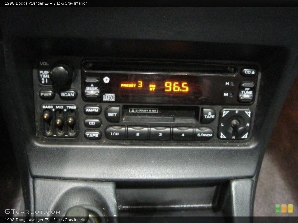 Black/Gray Interior Controls for the 1998 Dodge Avenger ES #44943833