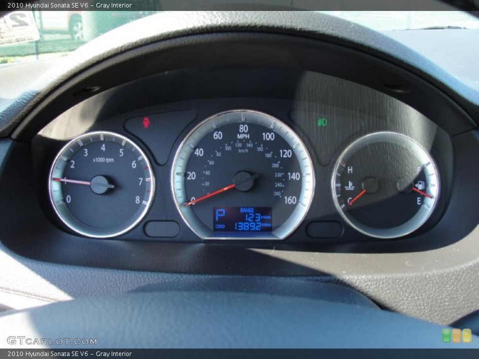 Gray Interior Gauges for the 2010 Hyundai Sonata SE V6 #44945122