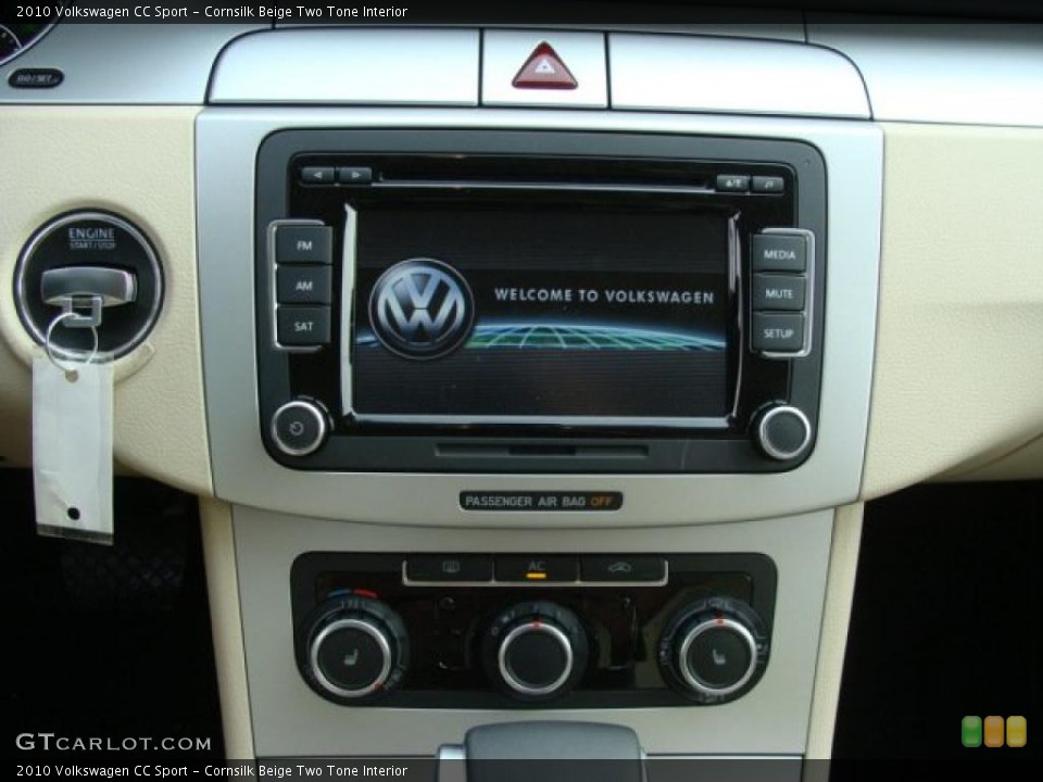 Cornsilk Beige Two Tone Interior Controls for the 2010 Volkswagen CC Sport #44946241
