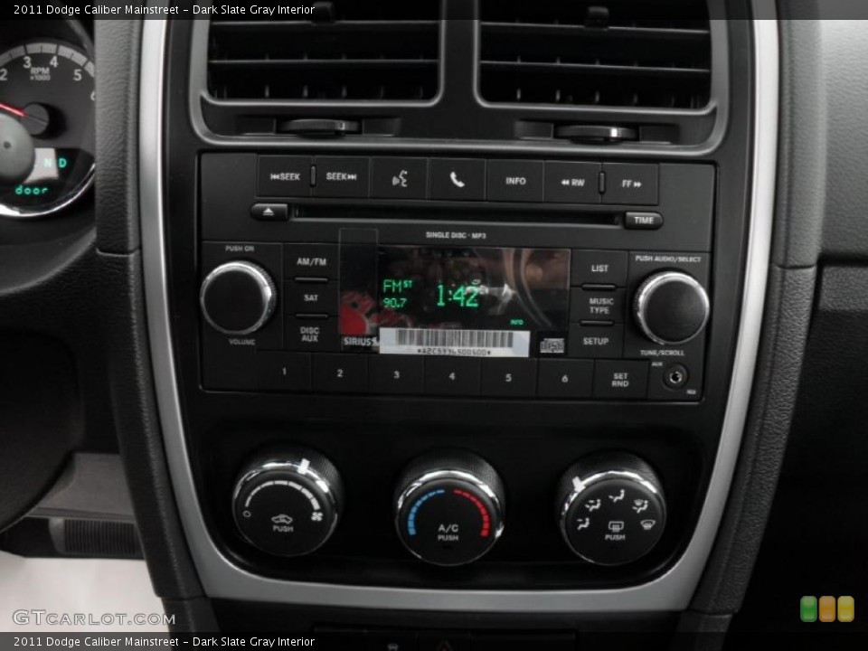 Dark Slate Gray Interior Controls for the 2011 Dodge Caliber Mainstreet #44947261