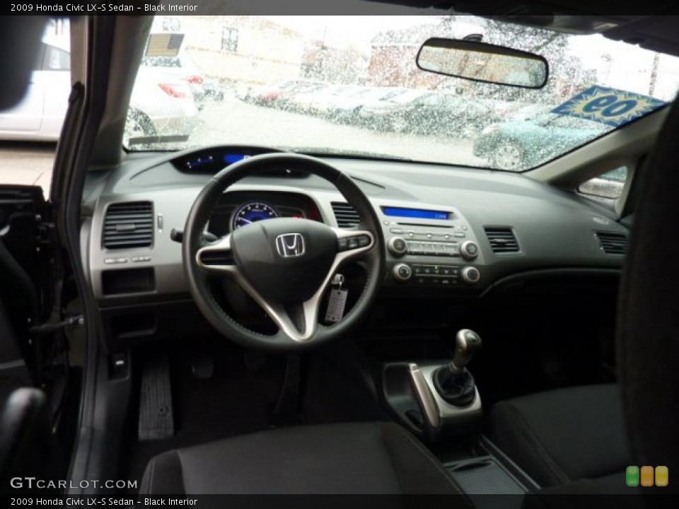 Black Interior Dashboard for the 2009 Honda Civic LX-S Sedan #44948645