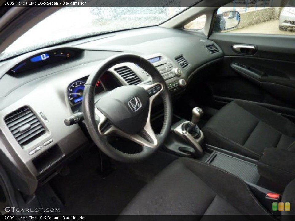 Black Interior Prime Interior for the 2009 Honda Civic LX-S Sedan #44948693