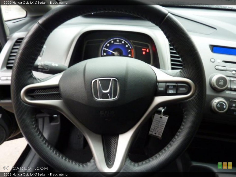 Black Interior Steering Wheel for the 2009 Honda Civic LX-S Sedan #44948725